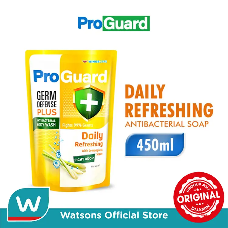Proguard Sabun Mandi Cair Anti Bakteri Daily Refreshing Pouch 450ml
