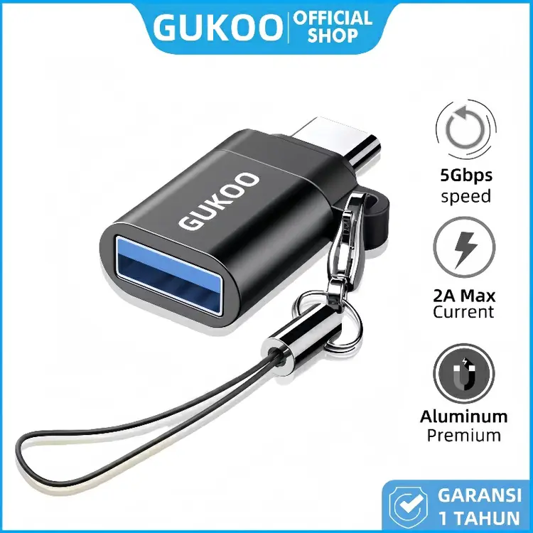 GUKOO OTG 2 in 1 - Type-C ke USB & Micro USB ke USB,Tablet, Flashdisk - Praktis & Ringkas