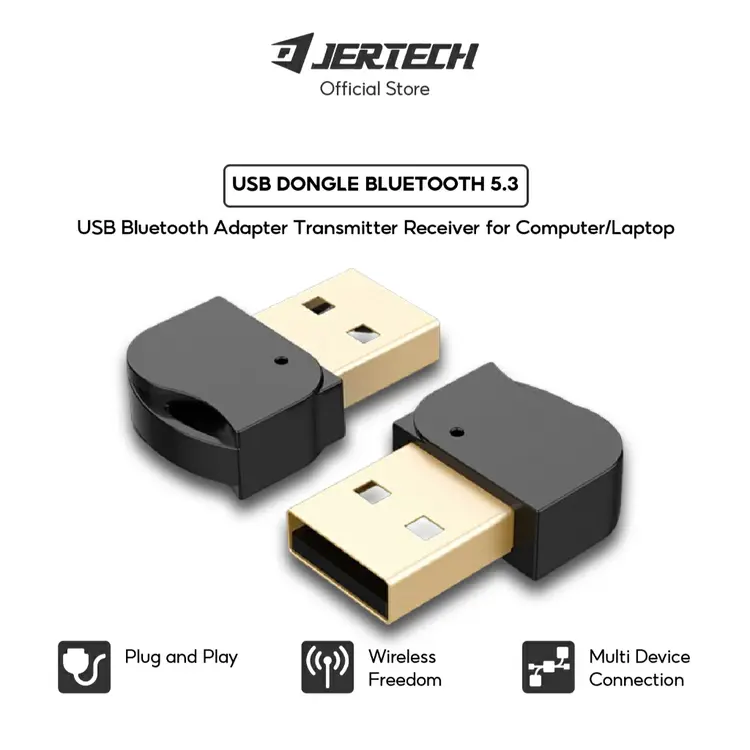 USB Dongle Bluetooth Adapter 5.3 Transmitter Receiver for Komputer/Laptop AK021