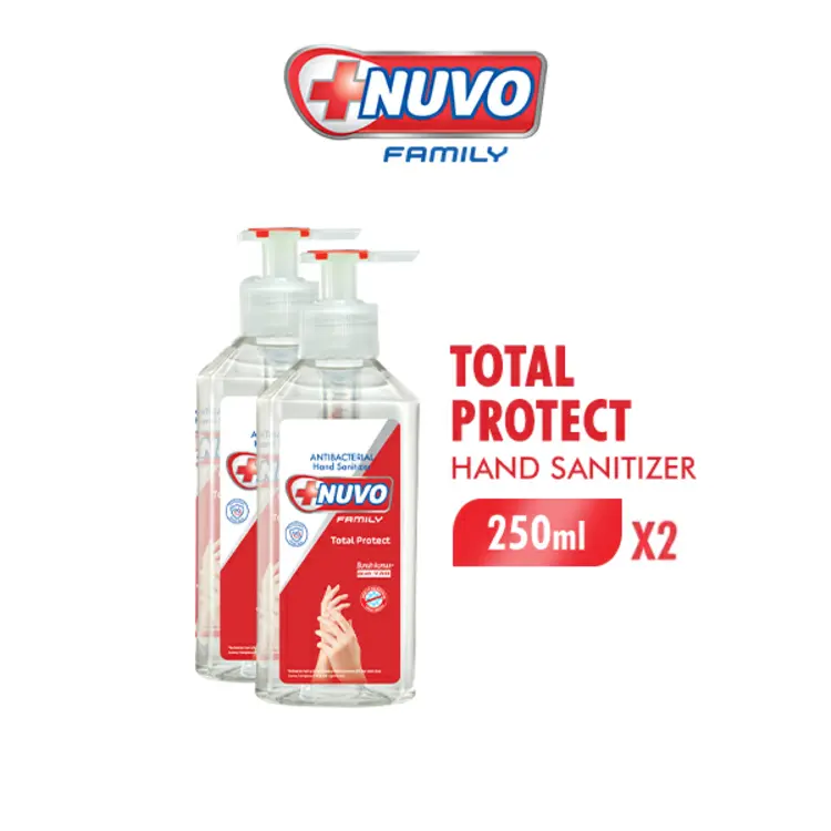 [Paket isi 2] NUVO Hand Sanitizer Total Protect Botol 250ml
