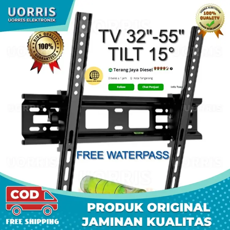 Bracket Tv LED LCD 32" s/d 55" inch LEBIH TEBAL!! Universal 55 50 43 42 40 32 24 21 inchi IMPORT QUALITY!! GARANSI COCOK!! Bisa NUNDUK-TEGAK  Cocok Banyak merk TV bracket tv breket tv braket tv briket tv