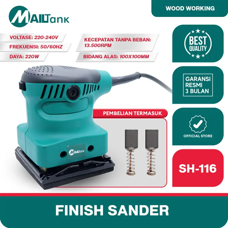 MAILTANK SH116 Elektrik Sander Mesin Amplas Kayu Mesin Amplas Tembok Electric Sander