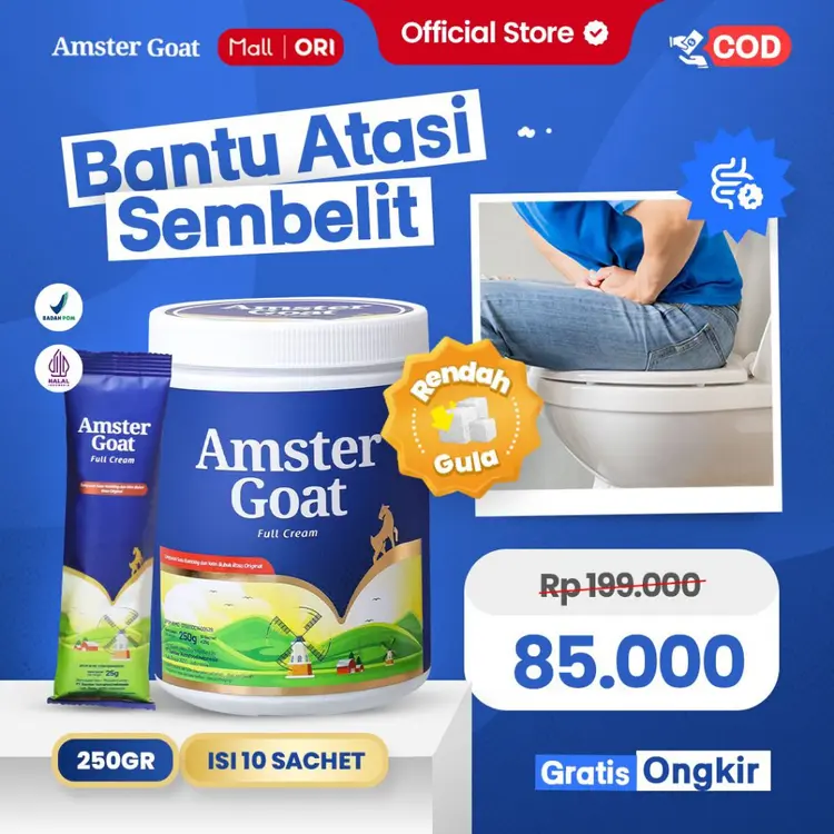 AMSTER GOAT - Susu Kambing Solusi Mengatasi Sembelit 250gr