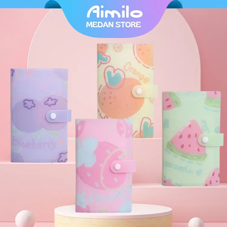 Aimilo - Album Foto Polaroid Waterproof 120 Slot Buku Album Tempat Photocard Motif Buah Lucu Book Binder Photocard Holder