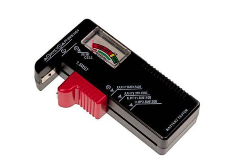 Battery Tester Multi Size Battery Tester on a white background battery tester stock pictures, royalty-free photos &amp; images