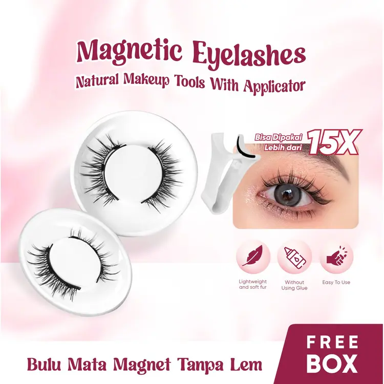 Amy's Diary Magnetic Eyelash Lashes Bulu Mata Palsu Magnet Tanpa Lem Eyelash Extention Korea Natural