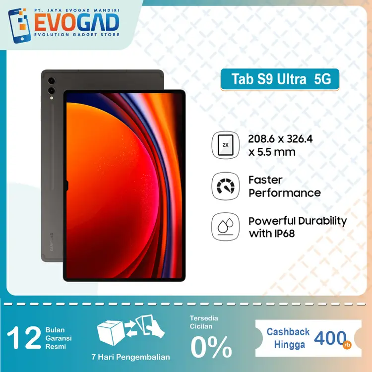 Samsung Galaxy Tab S9 Ultra 5G | Samsung Galaxy S10 Ultra WiFi 12/256GB, TypeOcta-Core - Garansi Resmi SEIN 1 Tahun