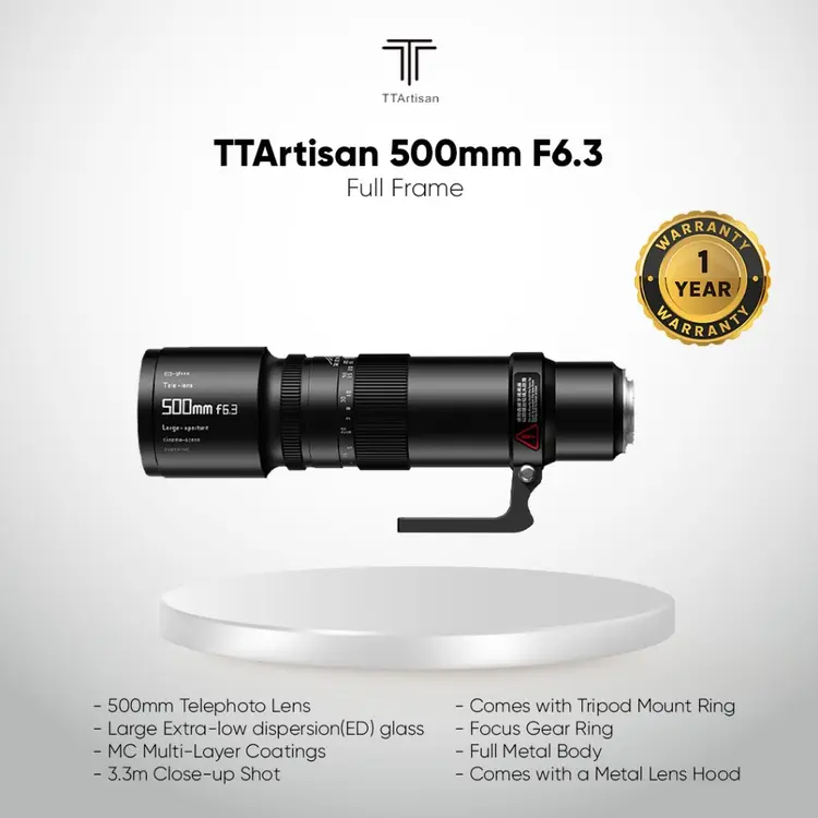 Ttartisan 500mm F6.3 Telephoto Lens Full Frame
