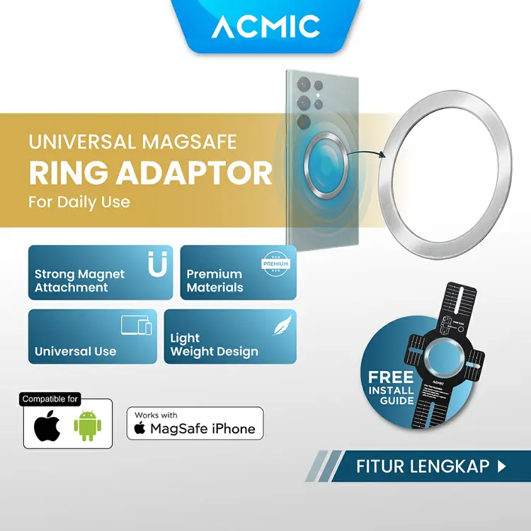 ACMIC MAGRING Wireless Magnetic Plate Universal Magsafe Ring Adapter