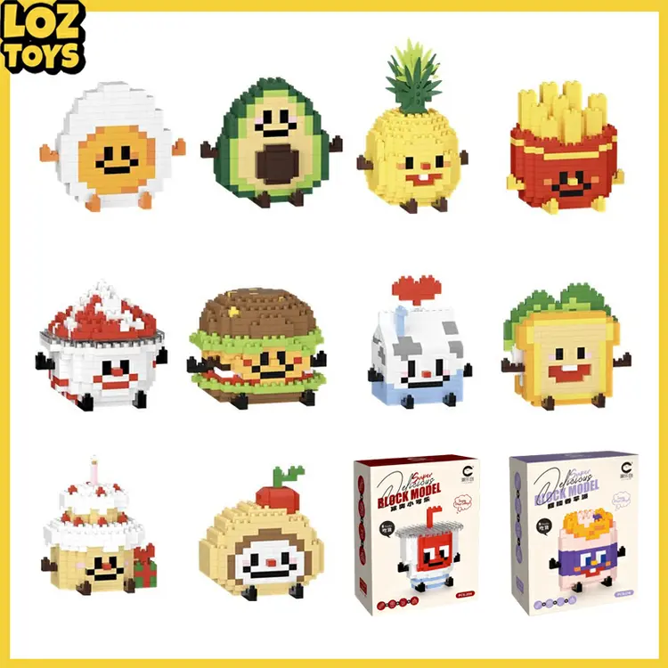 LOZTOYS Nano Blocks Buah Mini Series 3D Model Mainan Balok Susun Blok Fruit DIY Hadiah