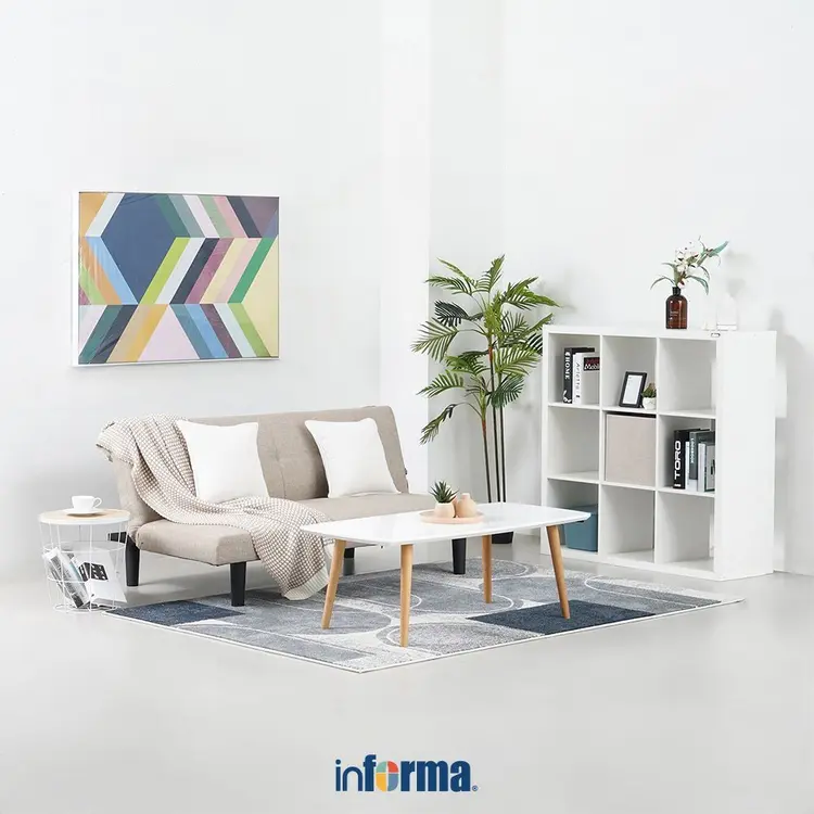 Informa Daphnie Oakland Sofa Bed Fabric - Cokelat Tempat Duduk Multifungsi Sofa Tidur 2In1 Kursi Santai Serbaguna Furniture Rumah