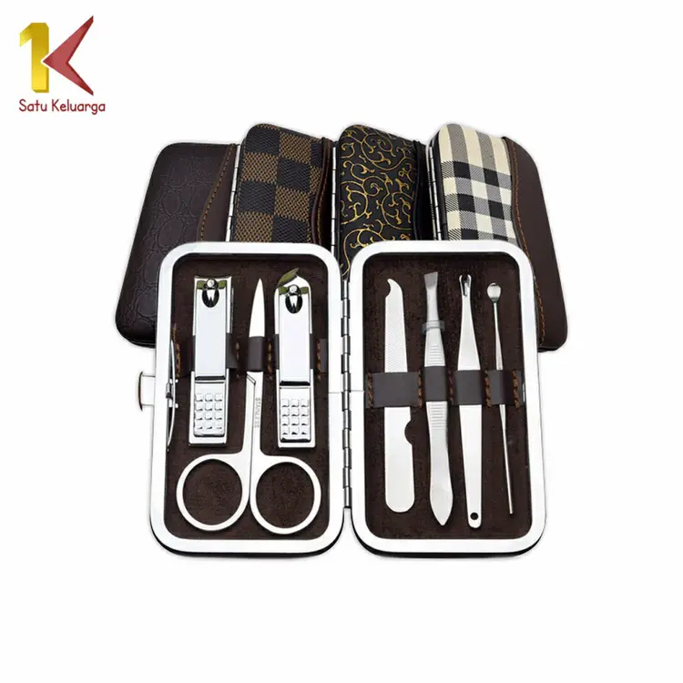 Satu Keluarga Manicure Pedicure Set 7in1 Mini Stainless Stell K63 Set Perawatan Kuku Nail Art Gunting Kuku Portable Menicure Pedicure