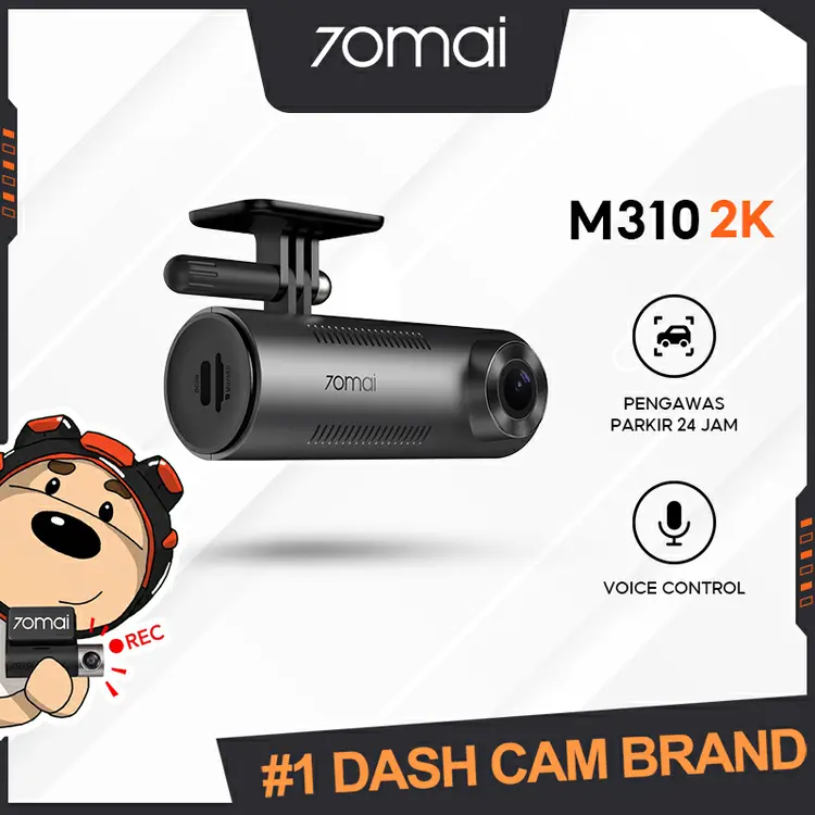 70mai Dash Cam M310 2K QHD FOV 130 Voice Control Pengawasan Parkir 24 Jam Dashcam Mobil