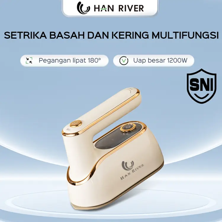 HAN RIVER Setrika Uap 1200W Setrika Basah Dan Setrika Kering Setrika 150ml Setrika Portabel  HRYD03