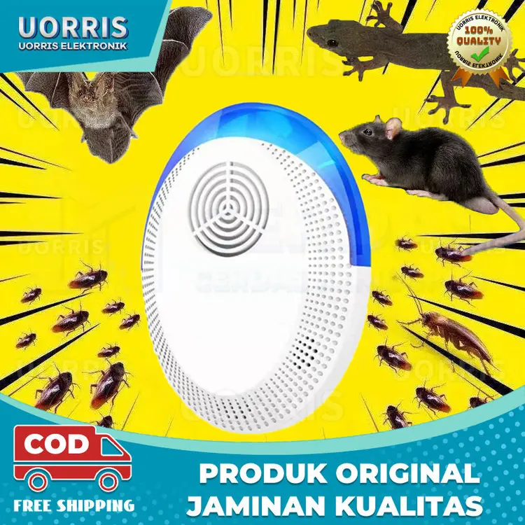 Pengusir Tikus Ultrasonic Pest Repeller Pest Reject Alat Pengusir Kecoa Nyamuk Tikus Serangga Semut/Lampu Pembunuh Nyamuk/Obat Nyamuk/Perangkap Nyamuk/Alat Pengusir Nyamuk