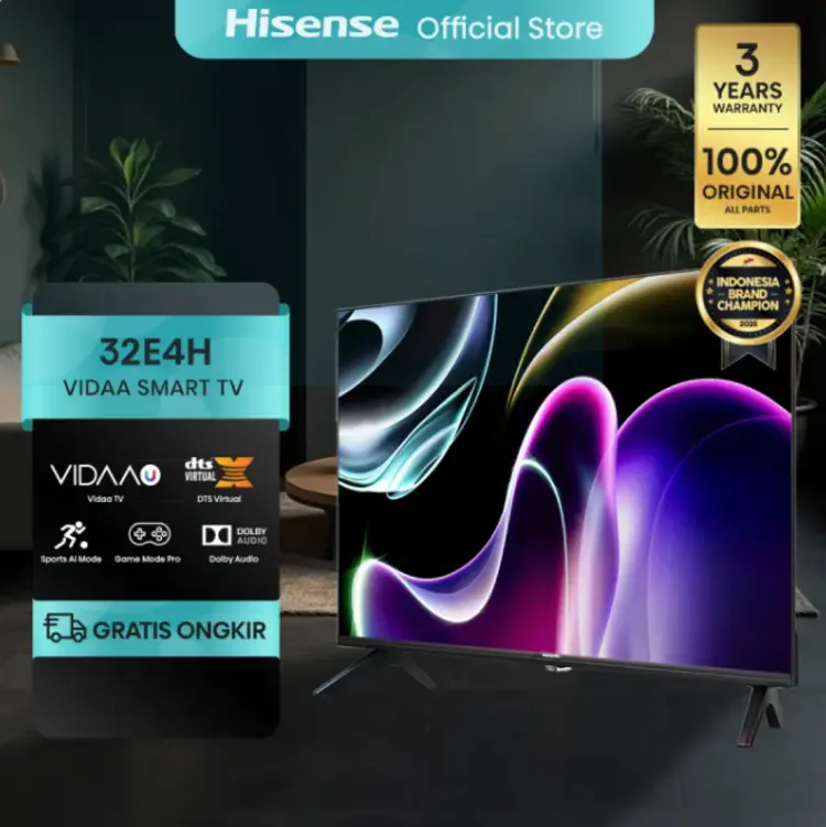 Hisense 32E4H Vidaa Smart TV, Harga Terjangkau dengan Fitur Lengkap