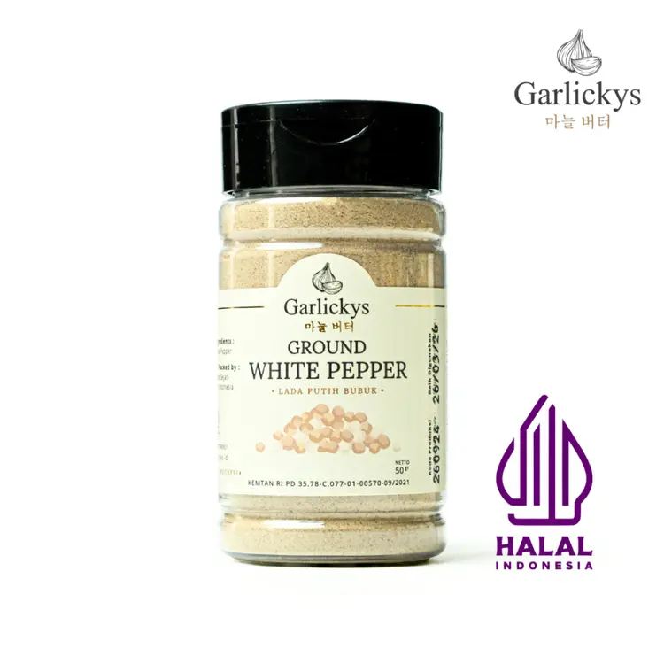 GARLICKYS Bumbu Dapur Lada Bubuk Putih Merica Murni Asli Mpasi Premium Quality Bumbu Dapur