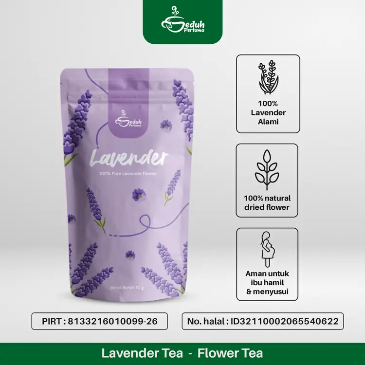 Seduh Pertama Bunga Lavender Kering / Teh Lavender / Lavender Tea / Teh Insomnia Menenangkan