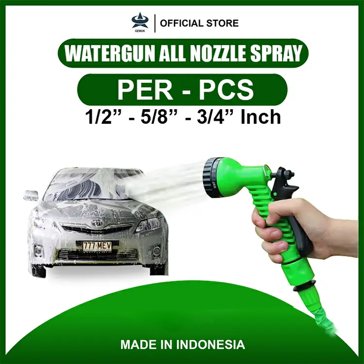 GEMUK Semprotan Air Cuci Motor Watergun Jet Spray Kepala Semprotan Selang Air Alat Cuci Mobil Siram Tanaman Berbagai Model 