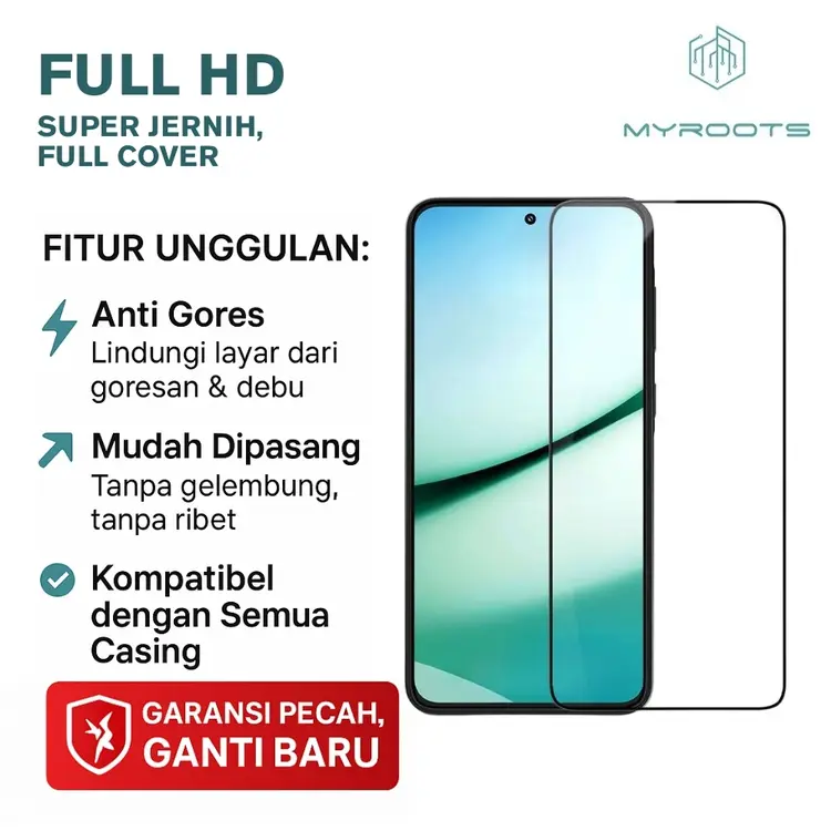 Myroots Tempered Glass Full HD Samsung A17 A07 - A56 A36 A26 A16 A06 - A55 A35 A25 A15 A05 A05S A54 A34 A24 A14 A04 A04S A04e 4G 5G ESD Screen Protector 