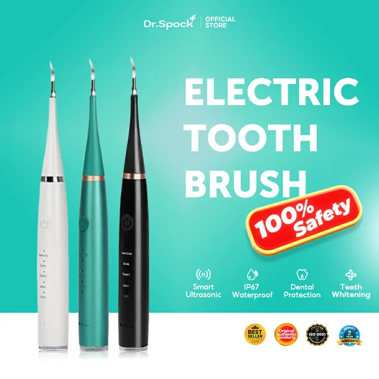 Dr.Spock Smart Ultrasonic Scaling Alat Pembersih Gigi Listrik Karang Gigi Penghilang dan Plak Gigi | Electric Teeth Cleaner ET01