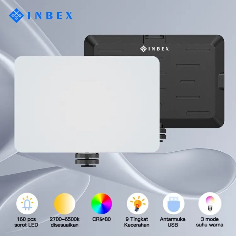 INBEX 6 inch Light/ Portable Clip Selfie Lamp for Photography cellphone/ LED Adjustable 5600K/Untuk Fotografi Live Streaming