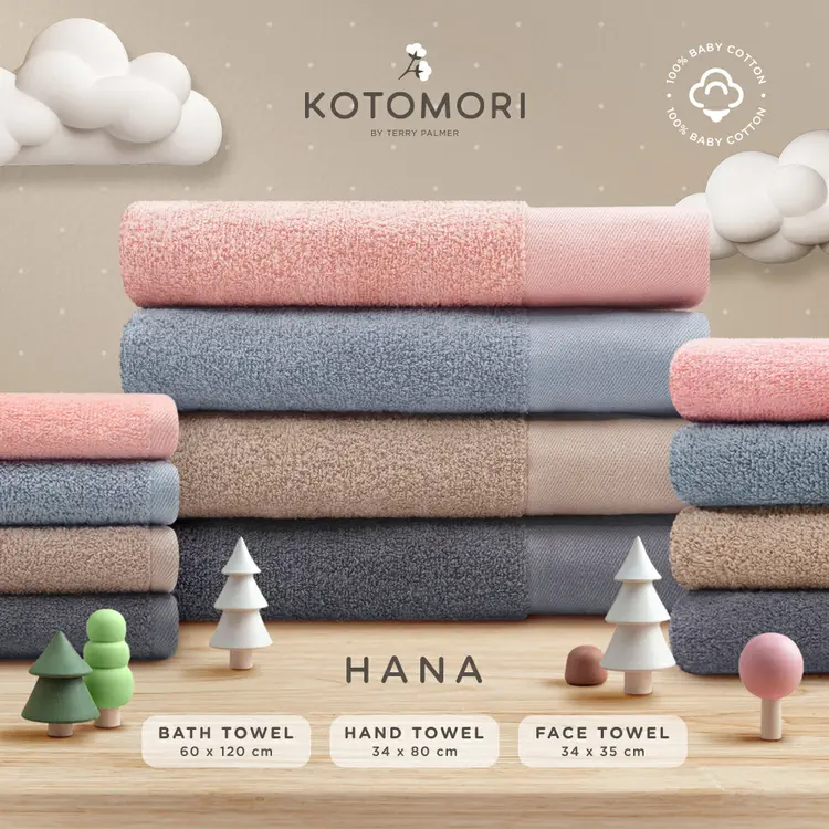 KOTOMORI Hana Series - Handuk Mandi Bayi dan Anak