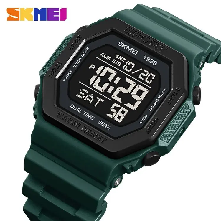 SKMEI 1988 Jam Tangan Pria Digital Sport Anti Air 5 Bar MGOS