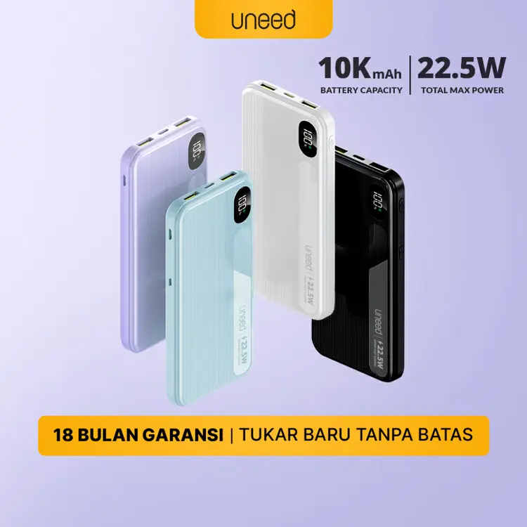 UNEED QuickBox F10 Powerbank QC PD 10000mAh 22.5W With Display -UPB416