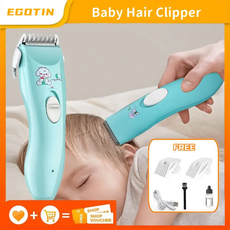 EGOTIN Baby Hair Clipper Alat Cukur Rambut Bayi Anak Lengkap  Mudah Untuk Dicuci Hair Clipper Mesin