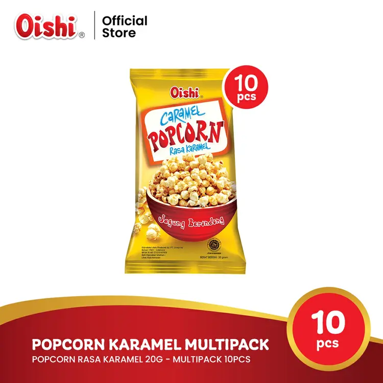 Oishi Popcorn Caramel Renceng 20g