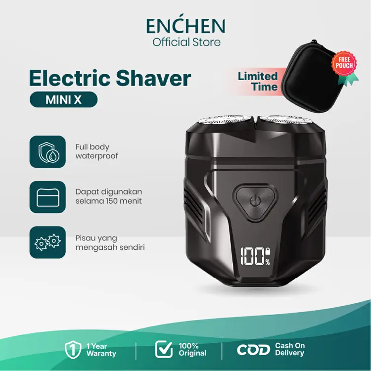 ENCHEN Mini X Shaver Alat Cukur Jenggot Elektrik Waterproof Alat Shaving Pencukur Kumis Wajah