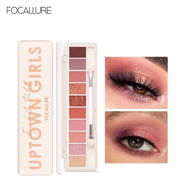 FOCALLURE 10 Warna Eyeshadow palette mata kosmetik
