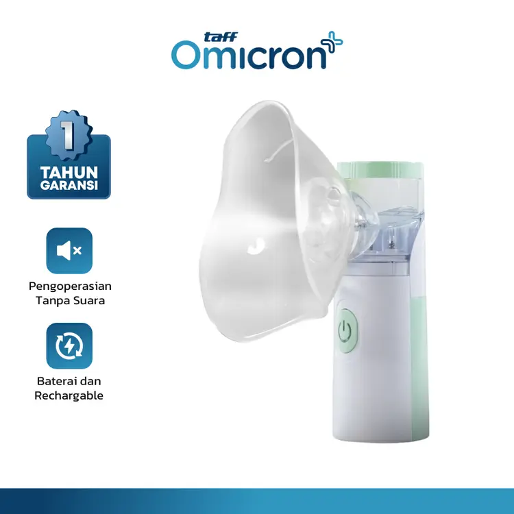 TaffOmicron Alat Terapi Pernapasan Handheld Nebulizer Inhaler - JSL-W303 - White Green