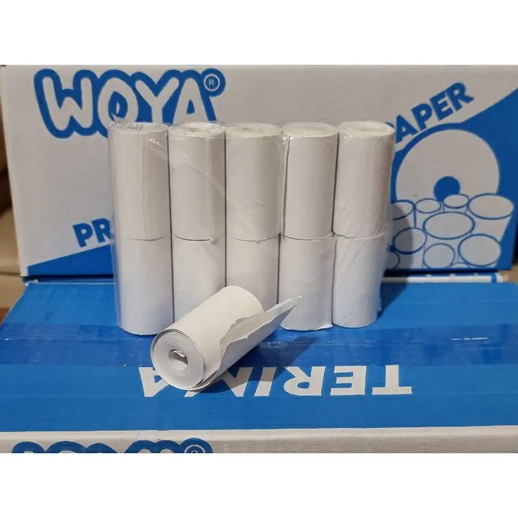 WOYA Kertas Thermal Label Direct Sticker Stiker Thermal 58mm x 30mm 57x30 58x30 58x5 Meter Resi Peripage 5m Continuous Anti Air