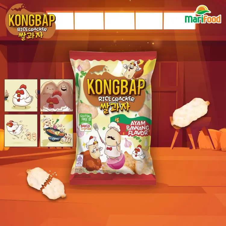 Kongbap Rice Cracker Snack Beras 50Gram Per Pack