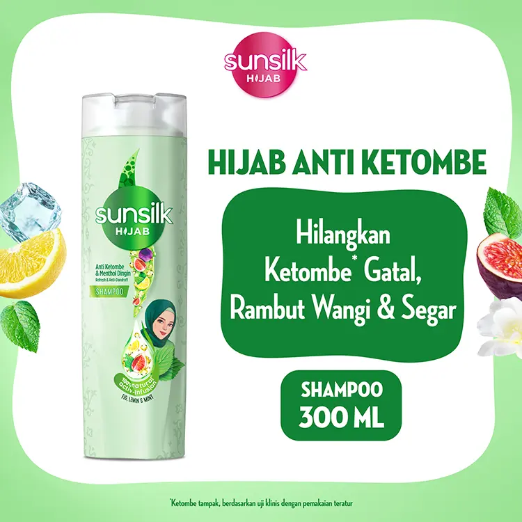 Sunsilk Hijab Shampoo Refresh and Anti Dandruff 300mL - Hijab Shampo, Shampoo Hijab, Sampo Anti Ketombe