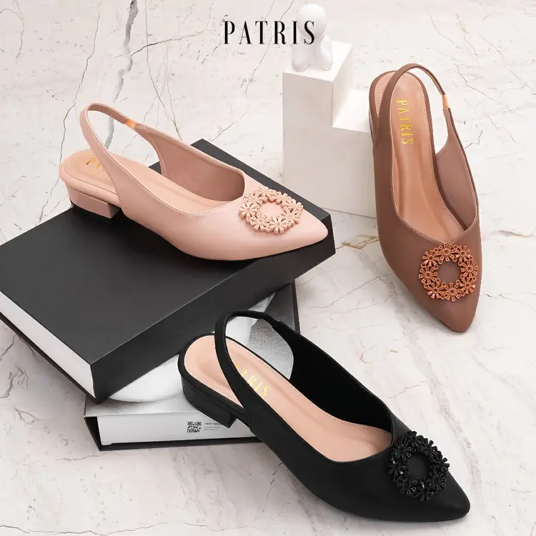 PATRIS Lavenia Mules Wanita Heels / Hak 3 Cm