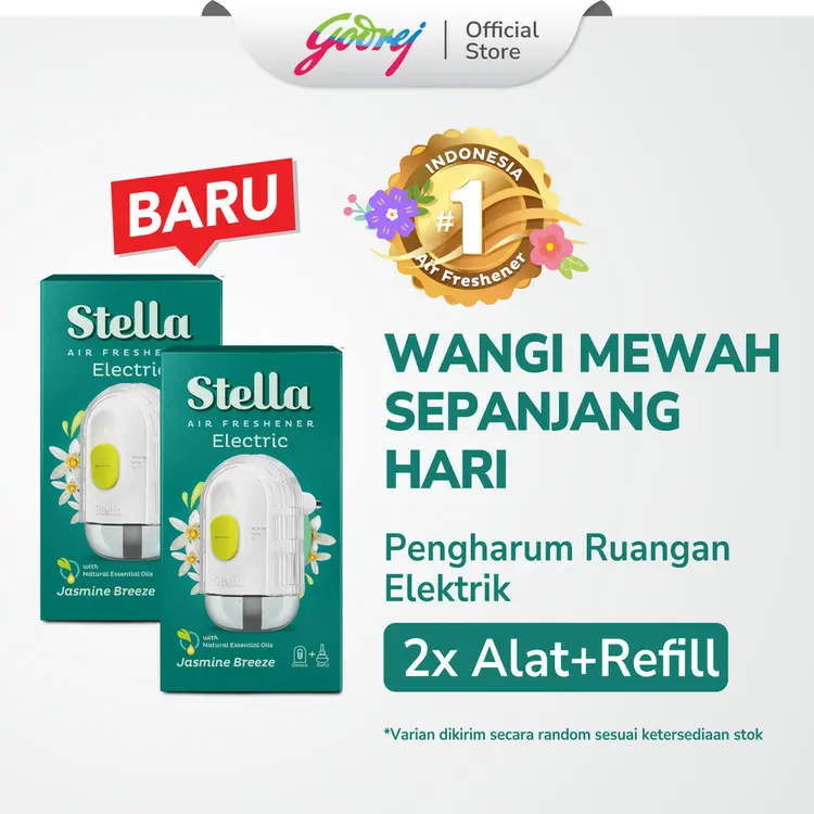 Stella Air Freshener Electric Set x2 (Random Variant) - Pengharum Pewangi Ruangan Elektrik