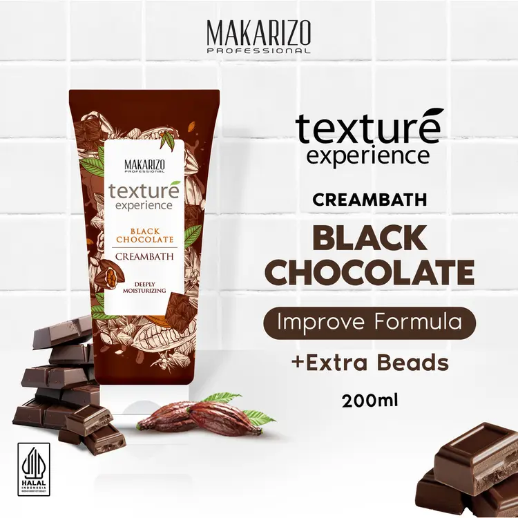 Makarizo Professional Texture Experience Creambath Black Chocolate Tube 200ml