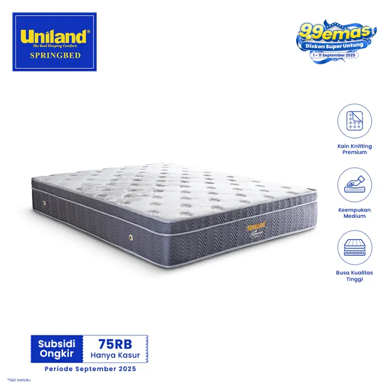Uniland Springbed Rivera Plushtop Paris - Hanya Kasur Spring Bed Matras