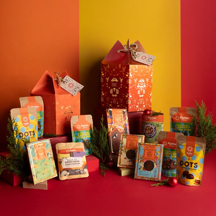 Pipiltin Cocoa Dark Coklat - Chocolate Gift Festive Box Hampers