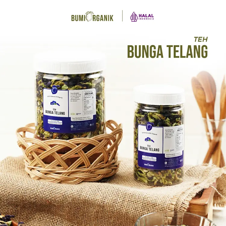 TEH BUNGA TELANG KERING SEGAR ORGANIK BUMI ORGANIK - BUTTERFLY PEA ORGANIC BLUE PEA - CHAMOMILE TEA ORIGINAL - TEH BUNGA -TEH DIET / BUNGA TELANG KERING 1KG / kembang telang kering / KEMBANG TELANG KERING / NUTRIFARM / BEORGANIK / DARI BUMI / SAFIYA