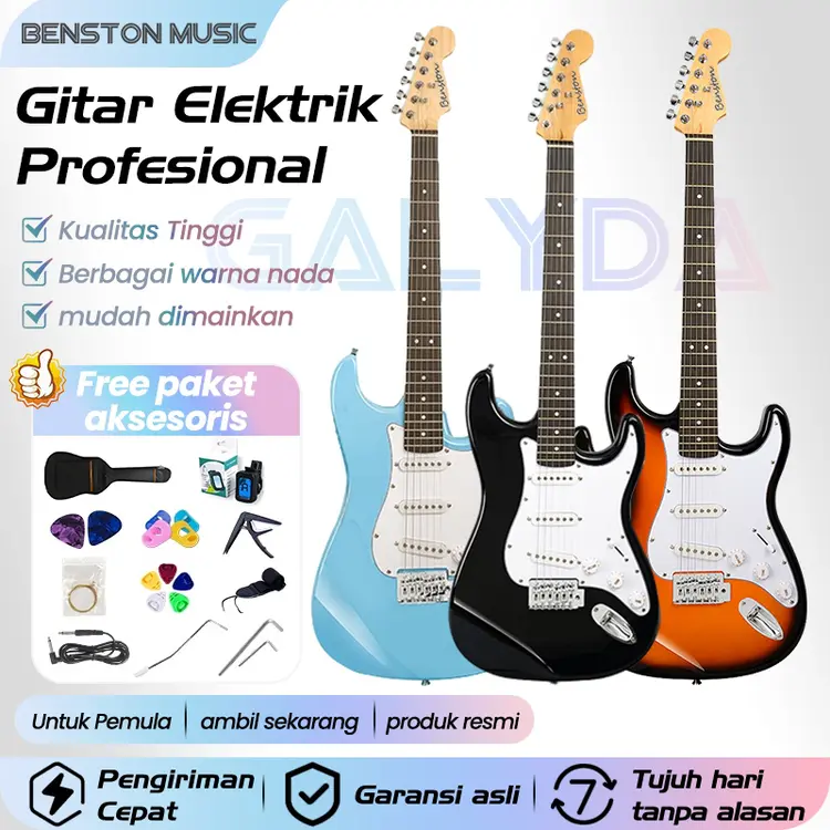 Benston Music - Gitar elektrik pemula/gitar rock/gitar elektrik pemula/gitar elektrik dewasa anak-anak