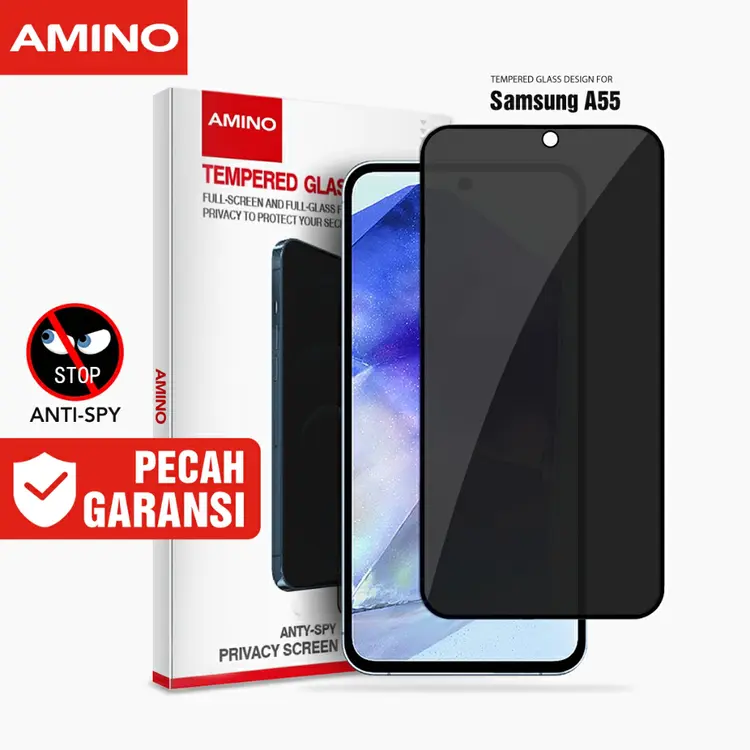 AMINO Anti Spy Tempered Glass Untuk Samsung A55 Antispy Antigores / Anti Gores / Anti Gores Screen 