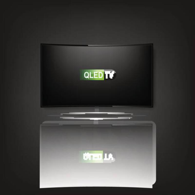 tv qled. ilustrasi vektor - qled tv ilustrasi stok