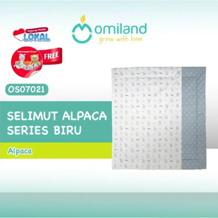Omiland Selimut Bayi – Blanket Anak Lembut & Hangat 75x100 cm Motif Karakter Lucu Alpaca Series