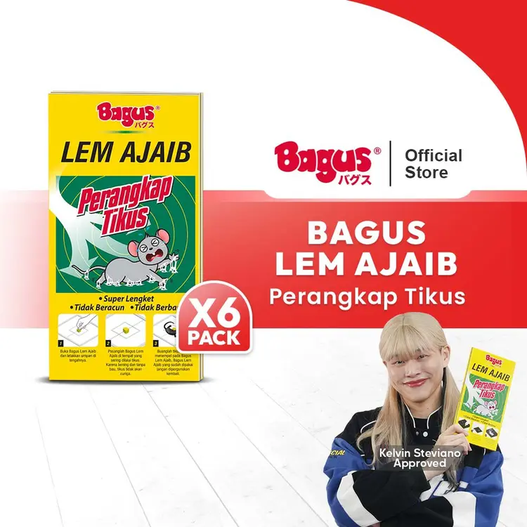 Bagus Lem Tikus Lem Ajaib - Super Lengket, Tidak Beracun & Tidak Berbau - 6 Packs / 10 Packs / 12 Packs