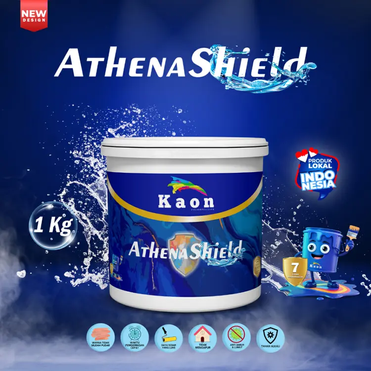 KAON - Cat Tembok Athenashield 1KG Interior Anti Mengapur dan Tahan Lama