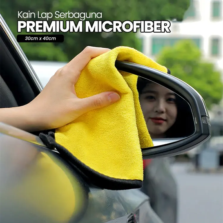 Kain Lap Microfiber Serbaguna 30x40cm Dapur Mobil Motor Kaca 2 sisi Multifungsi Serap Air H204-2A